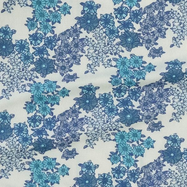 double layer blanket | blue wildflowers | bamboo - Image 2