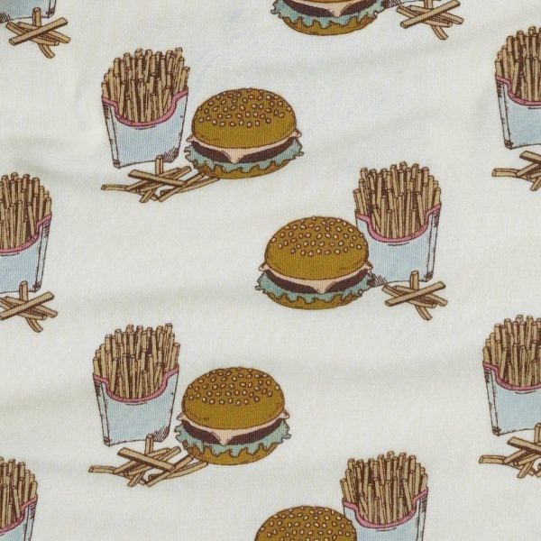 double layer blanket | burger & fries | bamboo - Image 2