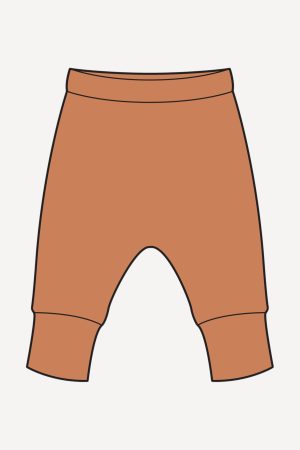 PREORDER sport pant | caramel | organic cotton wide rib