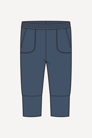 PREORDER slim sport jogger | dark denim | organic cotton wide rib