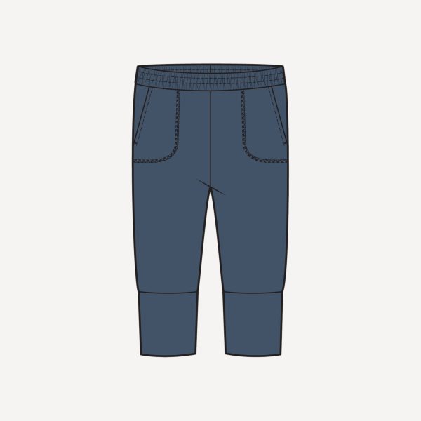 PREORDER slim sport jogger | dark denim | organic cotton wide rib