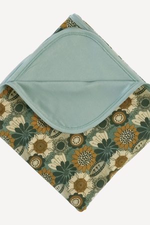 double layer blanket | honey mustard flower doodles | bamboo