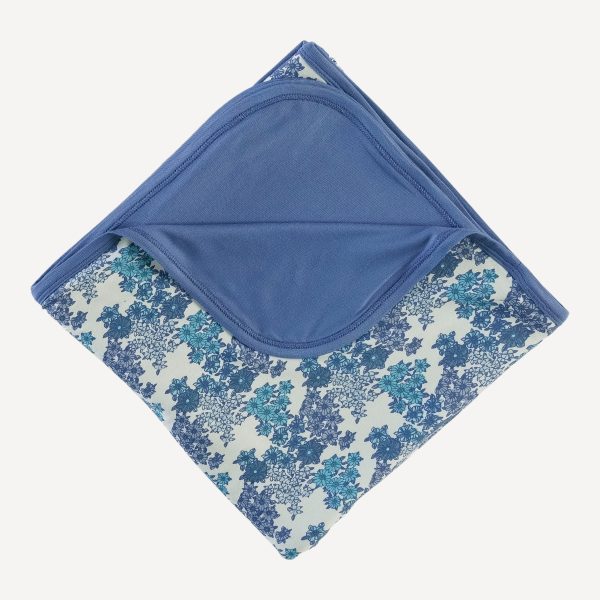 double layer blanket | blue wildflowers | bamboo