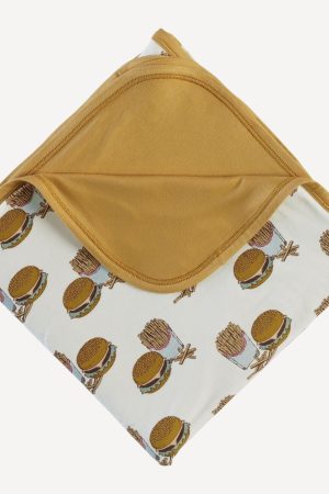double layer blanket | burger & fries | bamboo