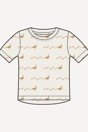 PREORDER short sleeve essential boxy tee | honey ducks | bamboo