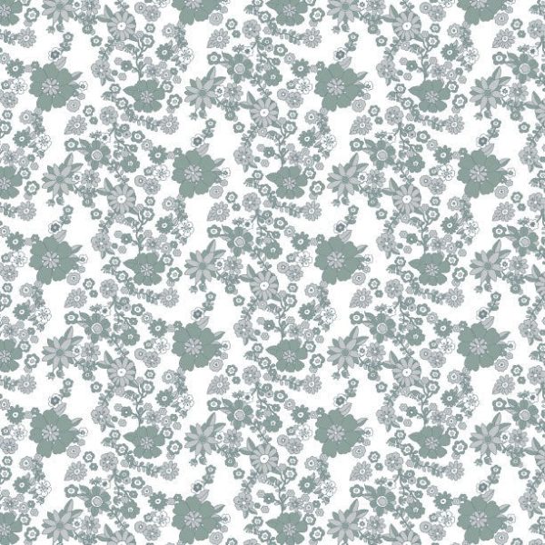 PREORDER spaghetti tie ballerina bubble | jade ditsy floral | organic cotton jersey - Image 2