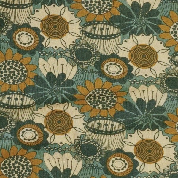 double layer blanket | honey mustard flower doodles | bamboo - Image 2