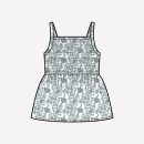 PREORDER spaghetti strap smocked top | jade ditsy floral | organic cotton jersey