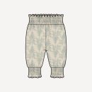PREORDER smocked waist bubble pant | jade fern blossom | organic cotton woven