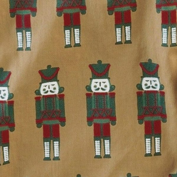 long puff sleeve short tier dress | nutcracker | organic cotton woven - Image 2