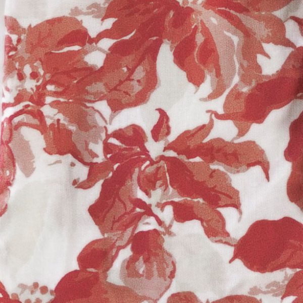long puff sleeve short tier dress | poinsettia | organic cotton woven - Image 2