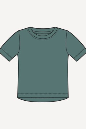 PREORDER short sleeve essential boxy tee | sagebrush | organic cotton wide rib