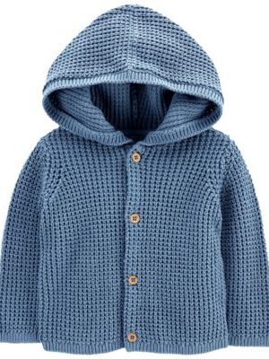 Carter's Baby Boys Hooded Cotton Cardigan