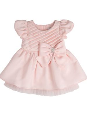Rare Editions Baby Girl Pleated Satin Social Dress