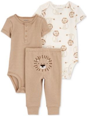 Carter's Baby Boys and Baby Girls 3-Pc. Little Character Bodysuit & Pant Set