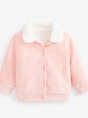 First Impressions Baby Girls Faux-Sherpa-Collar Knit Corduroy Jacket, Created for Macy's