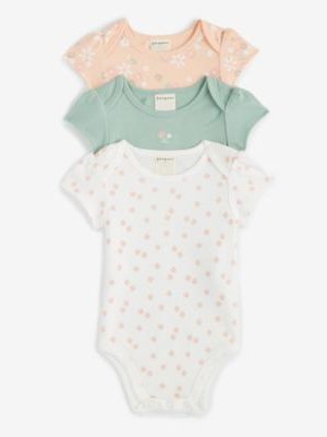 First Impressions Baby Girls Secret Garden Cotton Bodysuits, 3 Pack, Created for Macy's