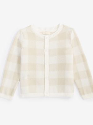 First Impressions Baby Cotton Check Cardigan, Created for Macy's