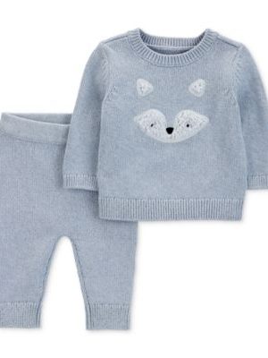 Carter's Baby Boys Fox Cotton Sweater & Knit Joggers Set