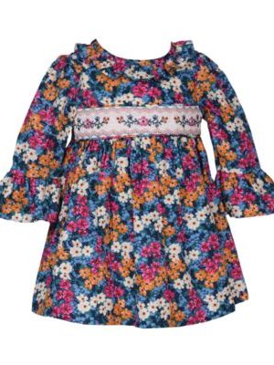 Bonnie Baby Girls Ditzy Floral Smocked Dress