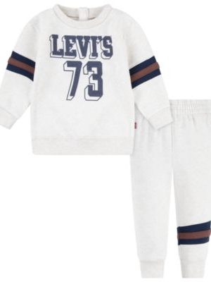 Levi's Baby Boys Varsity Crewneck Sweatshirt and Joggers, 2-Piece Set