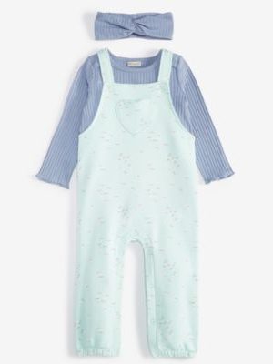 First Impressions Baby Girls Headband, Bodysuit & Fleece Overalls, 3 Piece Set, Created for Macy's