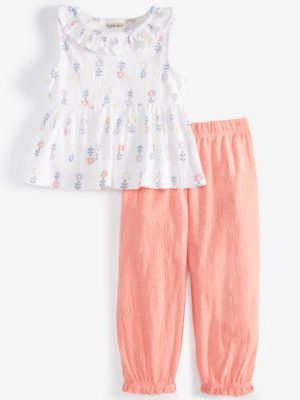 First Impressions Baby Girls Knit Gauze Tank Top & Pants, 2 Piece Set, Created for Macy's