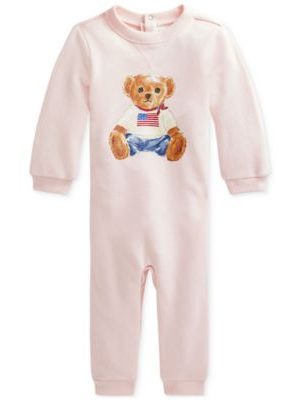Polo Ralph Lauren Baby Polo Bear Lightweight Fleece One-Piece