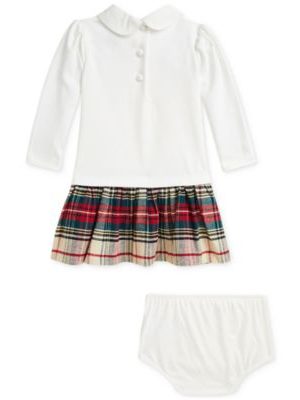 Polo Ralph Lauren Baby Girls Pont?? Knit Plaid Dress & Bloomers
