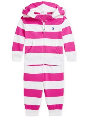 Polo Ralph Lauren Baby Girls French Terry Striped Hoodie & Joggers