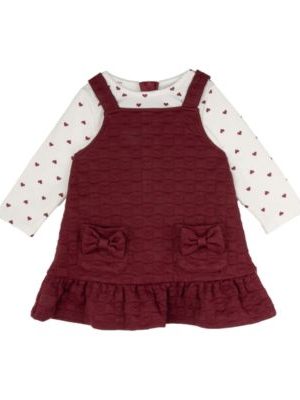 Rare Editions Baby Girl Heart Knit Jumper Outfit