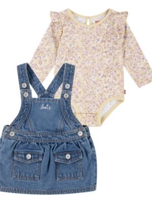 Levi's Infant Girls Bodysuit and Skirtall, 2-Piece Set