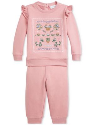 Polo Ralph Lauren Baby Ruffled Fleece Sweatshirt & Pants Set