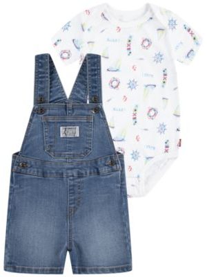 Levi's Baby Boys Sailing Bodysuit and Shortalls, 2-Piece Set