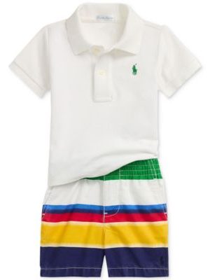 Polo Ralph Lauren Baby Mesh Polo Shirt & Woven Shorts Set