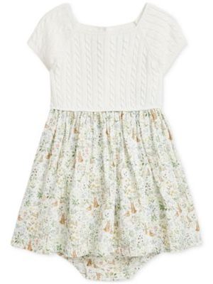 Polo Ralph Lauren x Riley Sheehey Baby Girls Cotton Cable-Knit Dress