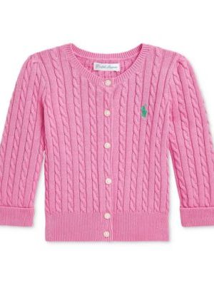 Polo Ralph Lauren Baby Girls Cotton Cable-Knit Cardigan