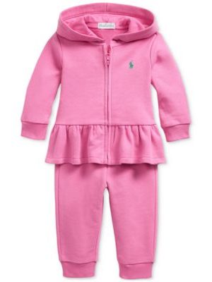 Polo Ralph Lauren Baby Ruffled French Terry Hoodie & Pants Set