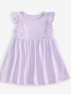 First Impressions Baby Girls Solid Eyelet-Flutter Dress, Exclusively at Macy's
