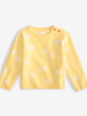 First Impressions Baby Sunflowers Cotton Sweater, Exclusively at Macy's