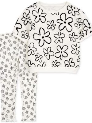 Carter's Toddler Girls Cotton Floral Top & Pants, 2-Piece Set
