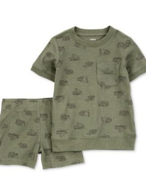 Carter's Toddler Boys Construction Shirt & Shorts,  2-Piece Set