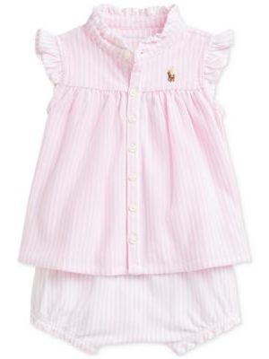 Polo Ralph Lauren Baby Flutter-Sleeve Shirt & Bloomers Set