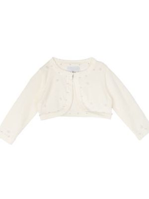 Rare Editions Baby Girls Beaded and Imitation Pearl Cardigan Sweater