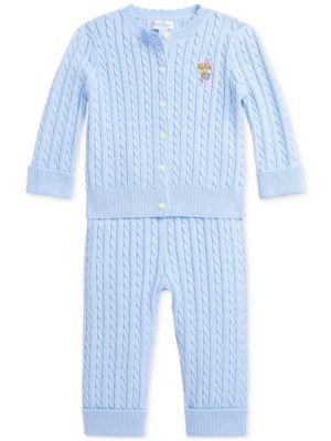 Polo Ralph Lauren Baby Mini-Cable Cardigan & Pant Set