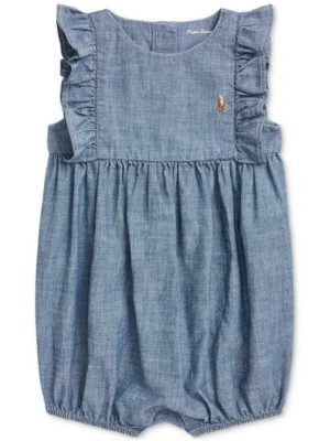 Polo Ralph Lauren Baby Ruffled Chambray Romper
