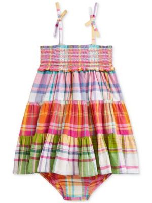 Polo Ralph Lauren Baby Cotton Madras Smocked Dress