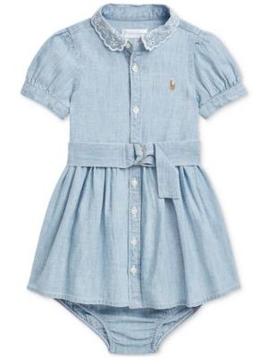 Polo Ralph Lauren Baby Belted Chambray Shirtdress