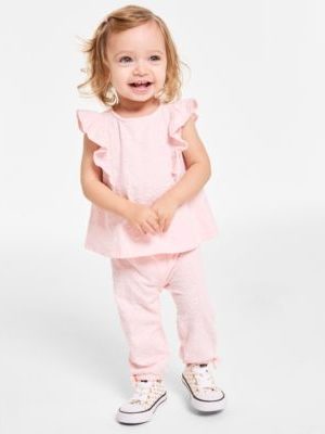 First Impressions Baby Girls 2-Pc. Eyelet Top & Pants Set, Exclusively at Macy's