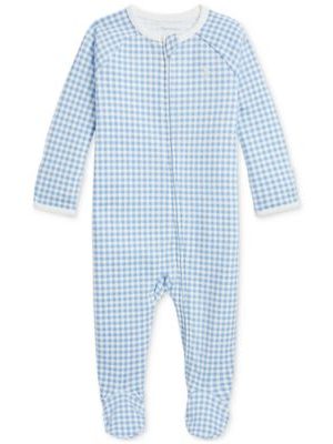 Polo Ralph Lauren Baby Cotton Gingham Footed Coverall